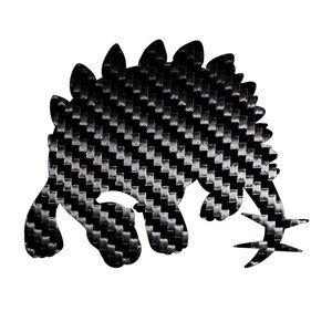 4 Pack Dinosaur Sticker Black Carbon Fiber Vinyl Decal Logo Laptop Window